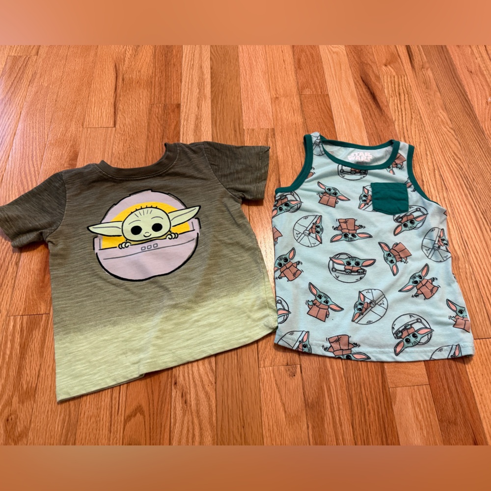 Kids baby yoda t-shirt and tank top